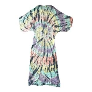 Surf Gypsy Multicolor Kimono coverup dress Sz M